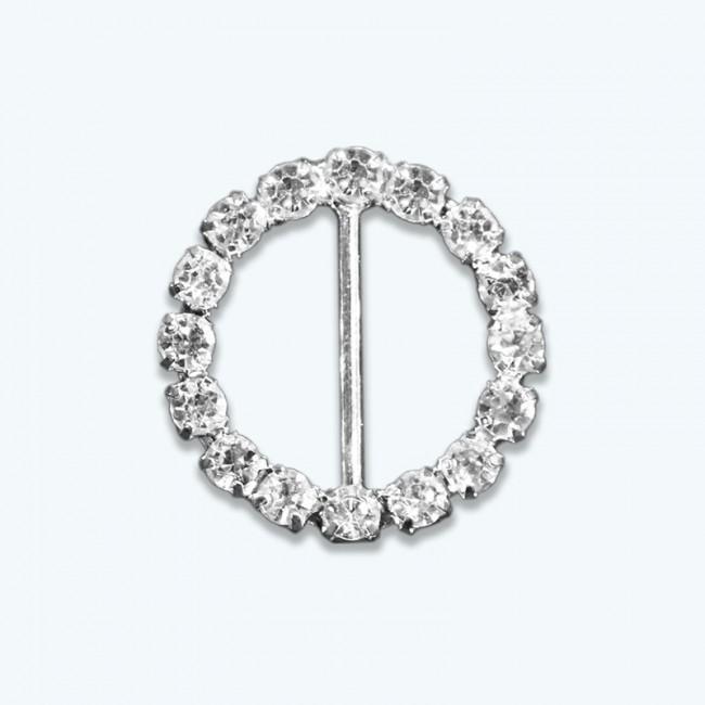 Round Rhinestone Buckle-Pack of 12