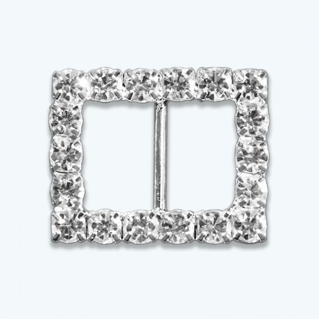 Square Rhinestone Buckle-Pack of 6