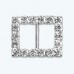 Square Rhinestone Buckle-Pack of 6