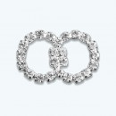 Double Circle Rhinestone Buckle-Pack of 12