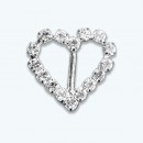 Heart Rhinestone Buckle-Pack of 12