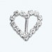 Heart Rhinestone Buckle-Pack of 12