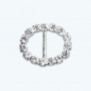 Oval Rhinestone Buckle Slider-Pack of 12
