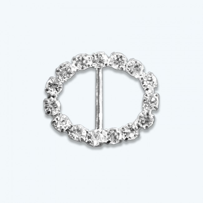 Oval Rhinestone Buckle Slider-Pack of 12