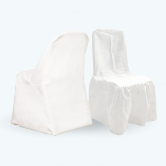 Poly Folding Chair Cover Ivory-Pack of 1