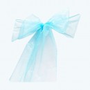 Organza Chair Sash Blue-Pack of 6