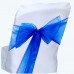  Organza Chair Sash Royal Blue-Pack of 6