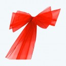  Organza Chair Sash Red-Pack of 6