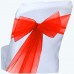  Organza Chair Sash Red-Pack of 6