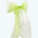  Organza Glitter Chair Sash Apple Green-Pack of 6