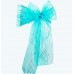 Organza Glitter Chair Sash Aqua-Pack of 6 Organza Glitter Chair Sash Aqua-Pack of 6