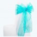 Organza Glitter Chair Sash Aqua-Pack of 6 Organza Glitter Chair Sash Aqua-Pack of 6
