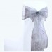 Organza Glitter Chair Sash Black-Pack of 6