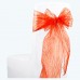 Organza Glitter Chair Sash Coral-Pack of 6