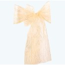 Organza Glitter Chair Sash Gold-Pack of 6