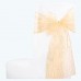 Organza Glitter Chair Sash Gold-Pack of 6