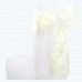 Organza Glitter Chair Sash Ivory-Pack of 6