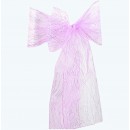  Organza Glitter Chair Sash Lavender-Pack of 6