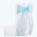 Organza Glitter Chair Sash Blue -Pack of 6