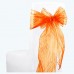 Organza Glitter Chair Sash Orange -Pack of 6 Organza Glitter Chair Sash Orange -Pack of 6