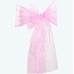 Organza Glitter Chair Sash Pink-Pack of 6