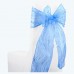 Organza Glitter Chair Sash Royal Blue-Pack of 6 Organza Glitter Chair Sash Royal Blue-Pack of 6