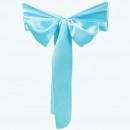 Satin Chair Sash Aqua-Pack of 6