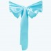 Satin Chair Sash Aqua-Pack of 6