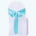Satin Chair Sash Aqua-Pack of 6