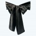 Satin Chair Sash Black-Pack of 6