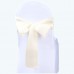 Satin Chair Sash Ivory-Pack of 6