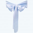 Satin Chair Sash Light Blue-Pack of 6