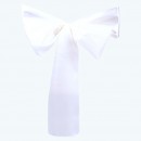 Satin Chair Sash White-pack of 6