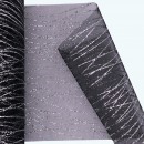 Glitter Striped Organza Roll | 6" x 25y | Black