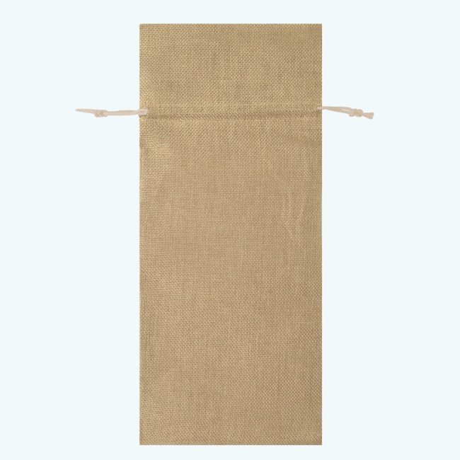 Burlap Bottle Pouch Natural-Pack of 6