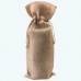 Burlap Bottle Pouch Natural-Pack of 6