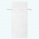 Burlap Bottle Pouch White-Pack of 6