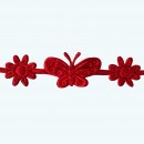 Butterfly & Flower Ribbon | Red