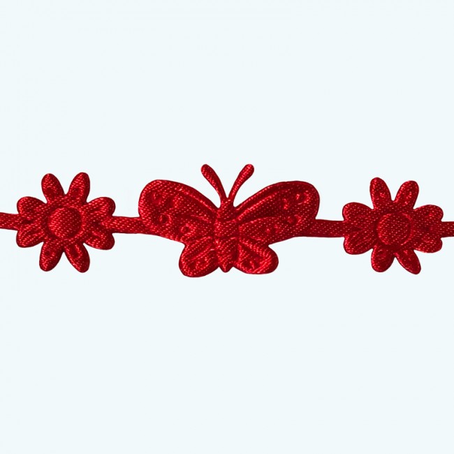 Butterfly & Flower Ribbon | Red