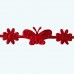 Butterfly & Flower Ribbon | Red