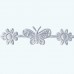 Butterfly & Flower Ribbon | White