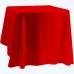 Plastic Square Table Cloth Red-Pack of 3