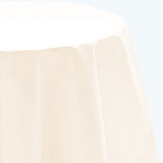 Polyester Round Table Cloth Ivory-Pack of 1