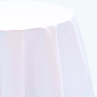 Polyester Round Table Cloth White-Pack of 1