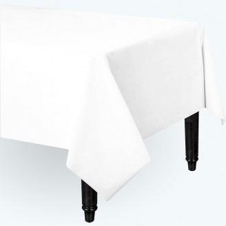 Polyester Rectangle Table Cloth White-Pack of 3