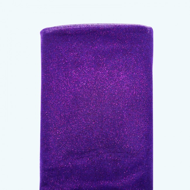 Glitter Tulle Bolt | 54" x 10y | Purple