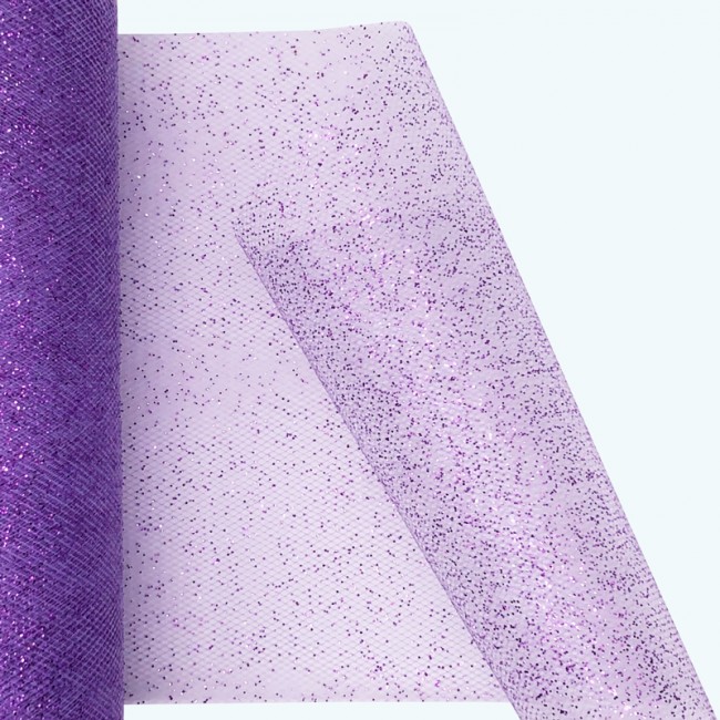 Glitter Tulle Roll | 6" x 25y | Lavender