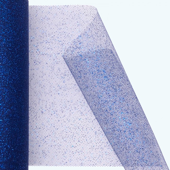 Glitter Tulle Roll | 6" x 25y | Navy
