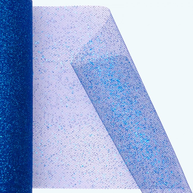 Glitter Tulle Roll | 6" x 25y | Royal Blue